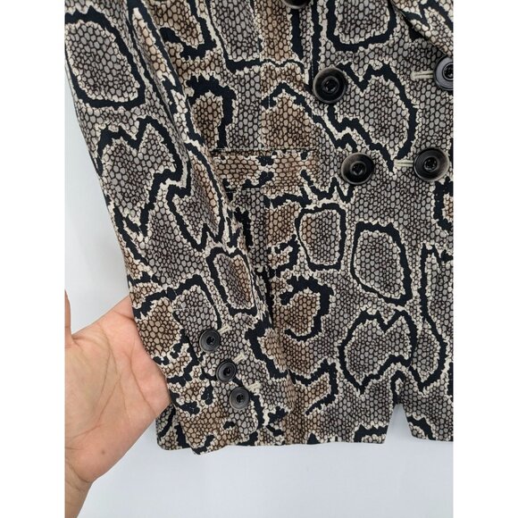 CAbi Blazer Women Size 2 Snake Print Double Breasted Business Casual Office Edgy - Picture 8 of 11